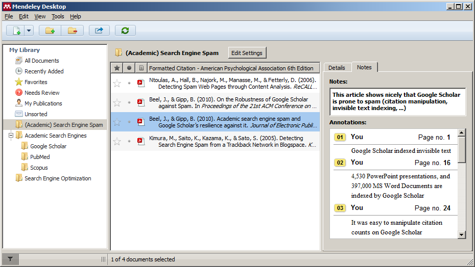 mendeley desktop create reference