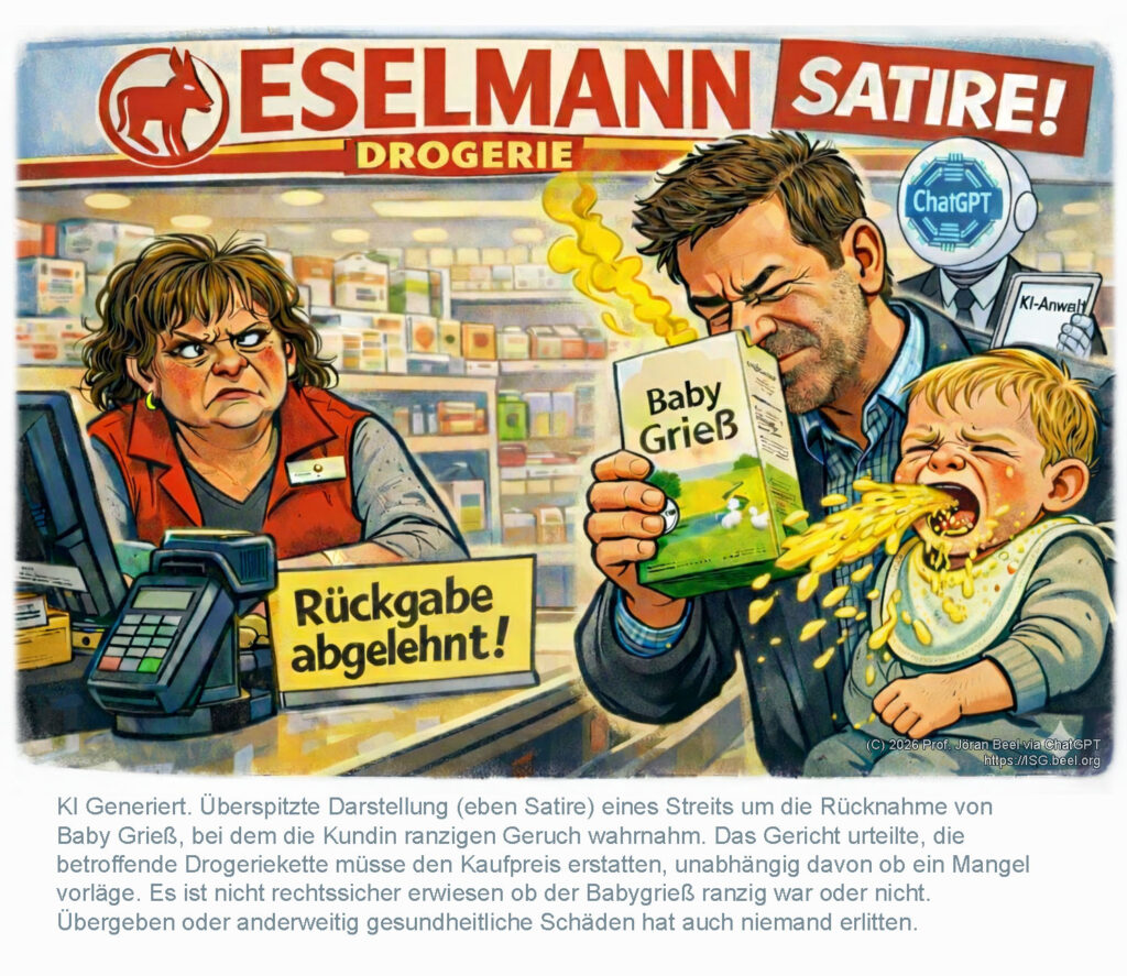 ch finde: Wenn die KI den Prozess gewinnt, darf sie auch das Siegerbild zeichnen. (C) 2026, Prof. Dr. Jöran Beel via ChatGPT